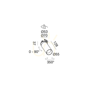 Zápustné svietidlo GFA1482C, biele, Gea Luce small 1