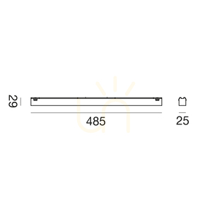 Lineárne lištové svietidlo Gea Luce GFA1521 čierny mat 24W 3000K small 1