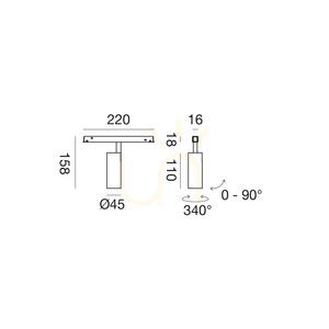 Magnetický lištový reflektor 48 V Gea Luce GFA1772C zlatý LED 12 W 967 lm 3000 K small 1