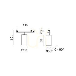 GFA1795 Gea Luce – svietidlo na lištu small 1