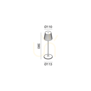 GLS051 Biela vonkajšia stojaca lampa Gea Luce IP54 small 1
