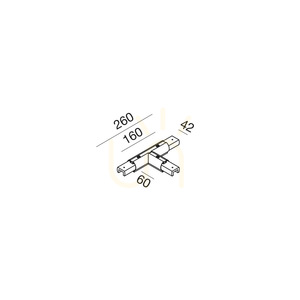 Čierna LED T-spojka Gea Luce GSOG04C 6 W 3000 K pre GSO120/121 small 1
