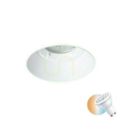 Skontrolujte IPSO R IP65 stropné svietidlo - biele, zapustené, LED GU10 9W do kúpeľne