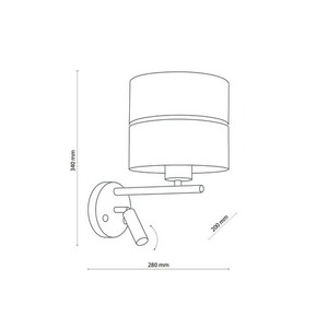 Nástenné svietidlo TK-Lighting Hilton biela zlatá 2x G9 E27 small 3