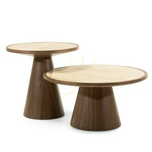 Konferenčný stolík WASABI 80 cm, okrúhly, travertín/orech, Nova Nook small 8