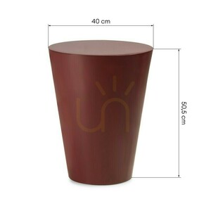Bočný stolík ELISSA TALL, 40 cm, bordó-hnedá, lesklý, Nova Nook small 7