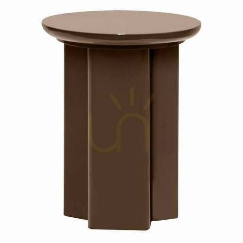 Skontrolujte Bočný stolík RIEB, 40 cm, svetlohnedý, v odtieni mocha, s lesklou povrchovou úpravou Nova Nook