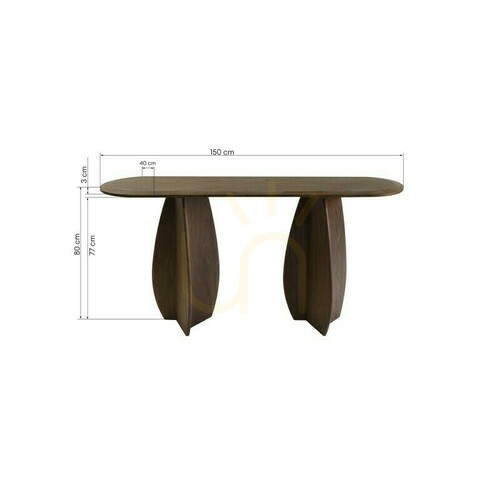 Skontrolujte Konzoľový stolík/písací stôl OKUN, 150 cm, tmavý orech, Nova Nook