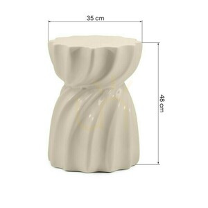 Bočný stolík LOOMB, 35 cm, béžový, lesklý, Nova Nook small 4