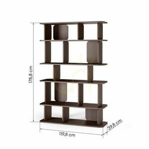 ROOM II – vysoká knižnica so zaoblenými tvarmi, v prevedení Villa Walnut Nova Nook small 8
