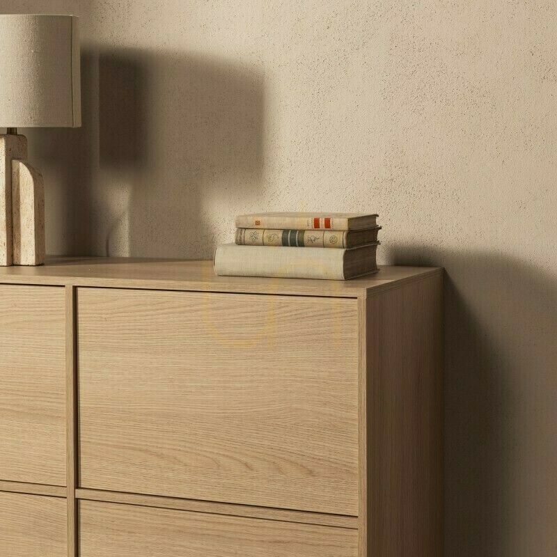 Displej Štvor dverová komoda WASABI, Lindberg Nova Nook Oak Štvor dverová komoda WASABI, Lindberg Nova Nook Oak