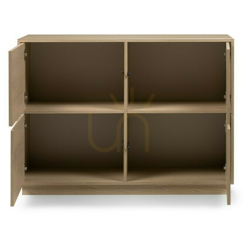 Skontrolujte Štvor dverová komoda WASABI, Lindberg Nova Nook Oak Štvor dverová komoda WASABI, Lindberg Nova Nook Oak
