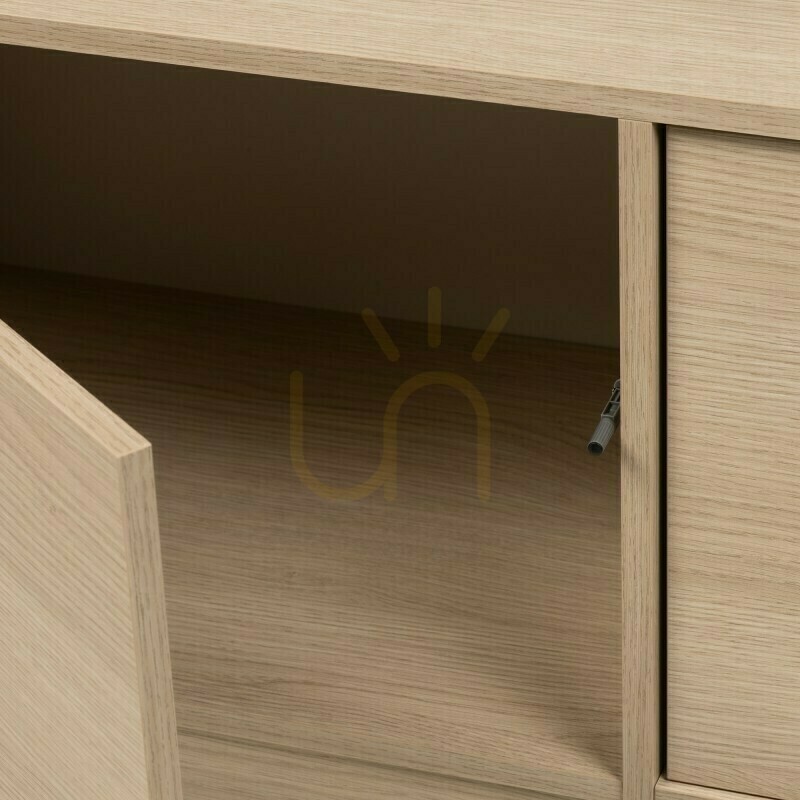 vyhliadka Štvor dverová komoda WASABI, Lindberg Nova Nook Oak Štvor dverová komoda WASABI, Lindberg Nova Nook Oak