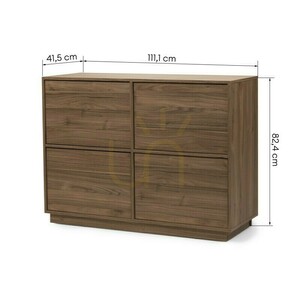 Štvor dverová komoda WASABI, Nova Nook Royal Walnut small 2