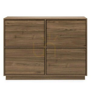 Štvor dverová komoda WASABI, Nova Nook Royal Walnut small 0