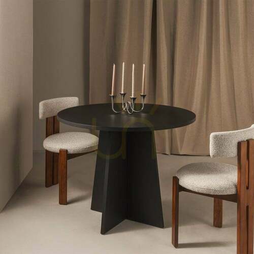Skontrolujte Kruhový jedálenský stôl ERLO 100 cm, čierny, model Nova Nook
