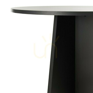 Kruhový jedálenský stôl ERLO 100 cm, čierny, model Nova Nook small 5