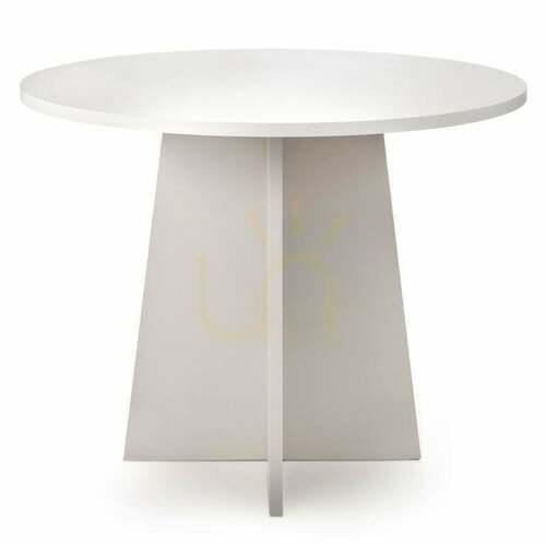 Skontrolujte Kruhový jedálenský stôl ERLO, priemer 100 cm, farba Nova Nook „cashmere“