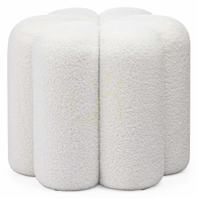 Skontrolujte Čalúnená taburetka FLORI, biela, vyrobená z tkaniny Nova Nook Bouclé Čalúnená taburetka FLORI, biela, vyrobená z tkaniny Nova Nook Bouclé