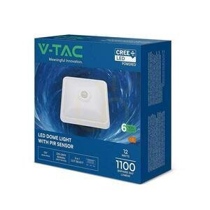 Stropné LED svietidlo V-TAC 12 W s čipom CREE, 25 × 25 cm, snímač pohybu, CCT, štvorcové, biele, VT-81003, 1100 lm, 6-ročná záruka small 5