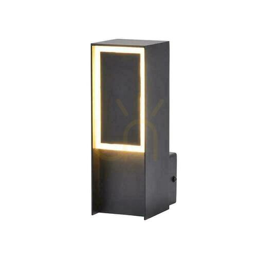 Skontrolujte V-TAC LED 5 W IP44 čierne vonkajšie nástenné svietidlo VT-10189 3000 K 700 lm
