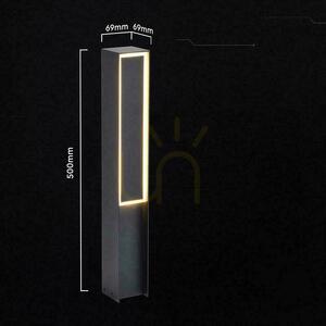 V-TAC 50 cm LED 8 W IP54 čierne záhradné stĺpové svietidlo VT-10190 3000 K 1100 lm small 3