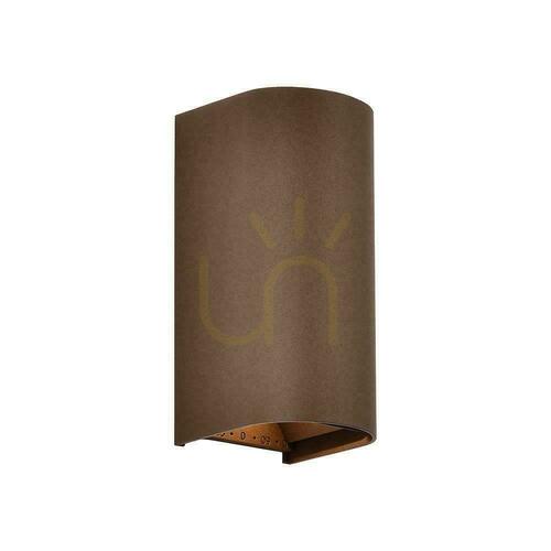 Skontrolujte Nástenné svietidlo V-TAC 10 W LED COB, hnedá farba Corten, IP65, nastavenie farebnej teploty CCT VT-120113 2700 K – 3200 K – 4000 K, 1250 lm