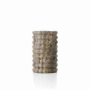 Sviečnik BAZAR BIZAR Travertine Ripple sivý M small 0