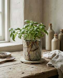 Hrnce BAZAR BIZAR Planters mramorový Bidasar Green 10 cm zelený small 1