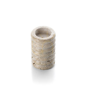 Držiak na sviečku BAZAR BIZAR Travertine Ripple béžový kameň M small 7