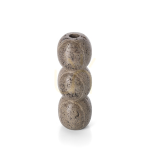 Svietnik BAZAR BIZAR Travertine Totem sivý kameň L 3 Svietnik BAZAR BIZAR Travertine Totem sivý kameň L small 3