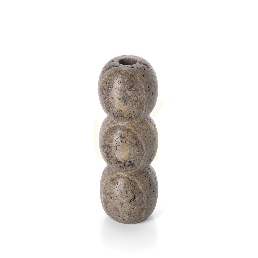 Displej Svietnik BAZAR BIZAR Travertine Totem sivý kameň L Svietnik BAZAR BIZAR Travertine Totem sivý kameň L
