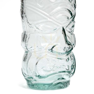 Sklenený pohár BAZAR BIZAR Tiki modrý Glass Collection small 4