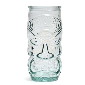 Sklenený pohár BAZAR BIZAR Tiki modrý Glass Collection small 5