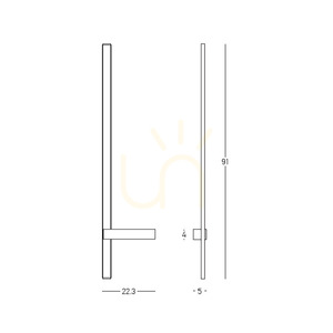 Nástenné LED svietidlo Zambelis 2584, štruktúrovaná čierna, 91 cm, 40 W, 3000 K, TRIAC small 2