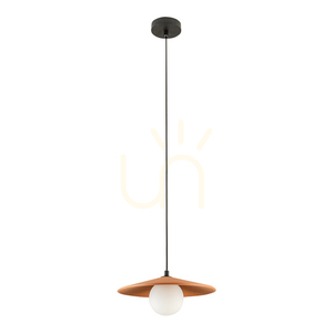 Závesné svietidlo Zambelis 2598 – terakota a čierna, opálové sklo, G9, Ø28,5 cm small 1