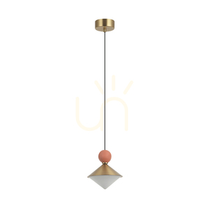 Závesné LED svietidlo 8 W, 3000 K, keramika – kov – sklo, mosadz, ZAMBELIS small 1