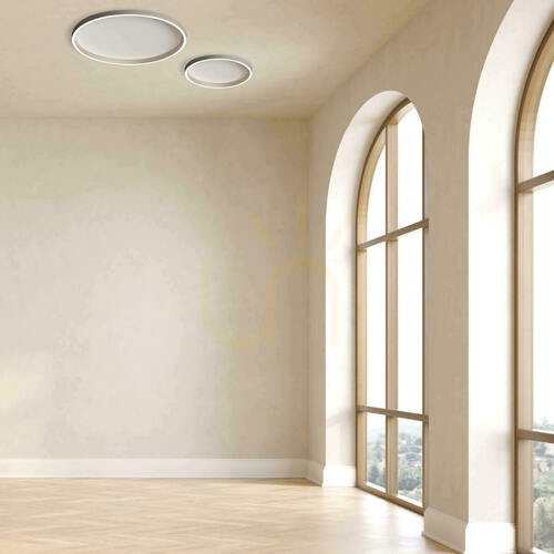 Skontrolujte Stropné LED svietidlo 27 W, 2700 K – 3000 K – 4000 K, matná strieborná, ZAMBELIS