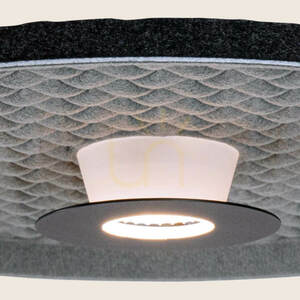 Stropné LED svietidlo 13 W, akustické, svetlošedé – čierne, ZAMBELIS small 1