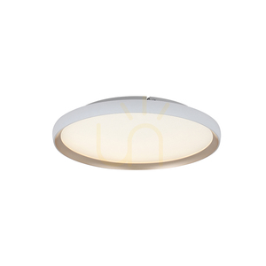 Stropné LED svietidlo 20 W, 2700 K – 3000 K – 4000 K, hliník – mikroprizmatický akryl, biela matná – zlatá, ZAMBELIS small 0