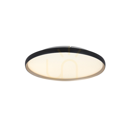 Skontrolujte Stropné LED svietidlo 20 W, 2700 K – 3000 K – 4000 K, hliník – mikroprizmatický akryl, čierna matná – zlatá, ZAMBELIS