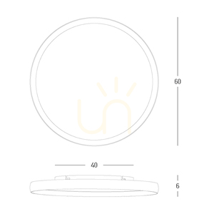 Stropné LED svietidlo 42 W, 2700 K – 3000 K – 4000 K, hliník – mikroprizmatický akryl, biela matná – zlatá, ZAMBELIS small 1
