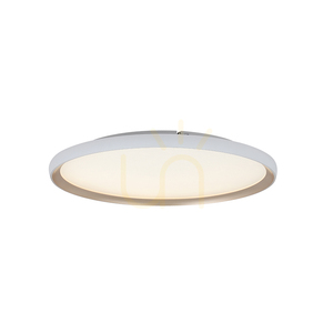 Stropné LED svietidlo 42 W, 2700 K – 3000 K – 4000 K, hliník – mikroprizmatický akryl, biela matná – zlatá, ZAMBELIS small 0