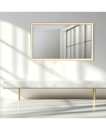 Skontrolujte LED zrkadlo Zambelis 25394, zlatý elox, 120 × 70 cm, 30 W, 3000/4000 K, IP44