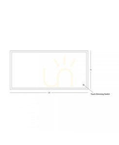 LED zrkadlo Zambelis 25394, zlatý elox, 120 × 70 cm, 30 W, 3000/4000 K, IP44 small 2