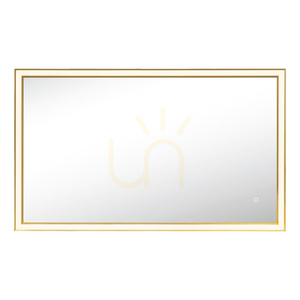 LED zrkadlo Zambelis 25394, zlatý elox, 120 × 70 cm, 30 W, 3000/4000 K, IP44 small 0