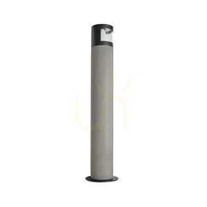 Vonkajšie LED svietidlo typu „bollard“ 10 W, 3000 K, prírodný betón – čierny kov – difúzor z PC, IP65, ZAMBELIS small 1
