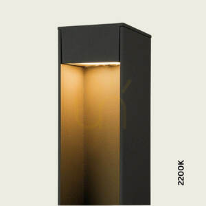 Vonkajšie LED svietidlo typu „bollard“ 12 W, 2200 K – 4000 K, grafitovo-hliníkové, IP65, ZAMBELIS small 2