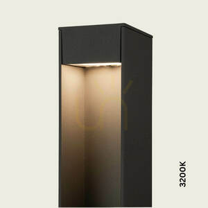 Vonkajšie LED svietidlo typu „bollard“ 12 W, 2200 K – 4000 K, grafitovo-hliníkové, IP65, ZAMBELIS small 4