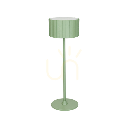 Skontrolujte Vonkajšia prenosná stolná lampa LED 2 W, 2700 K – 4000 K – 6500 K, pieskovo zelená, IP44, ZAMBELIS